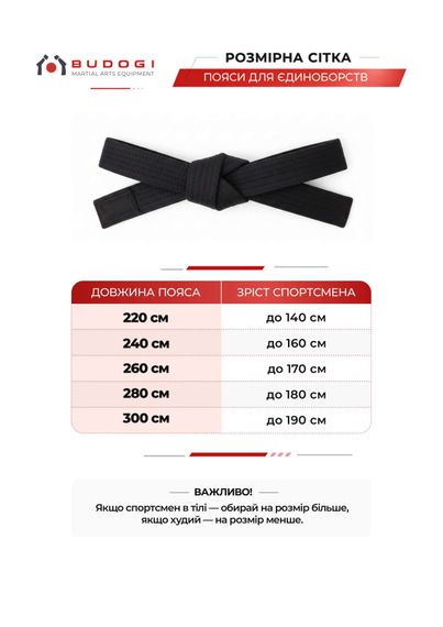 Жовтий пояс для дзюдо ТМ BUDOGI, серія ADVANCED, довжина 220 см | Зображення 2