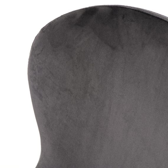 Мягкое кресло Reita Dark Grey, темно-серый бархат на черных металлических ногах | Зображення 5