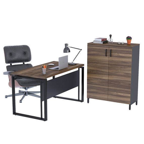Тумба офисная Loft Design LT-900-1200 антрацит дуб борас | Зображення 4