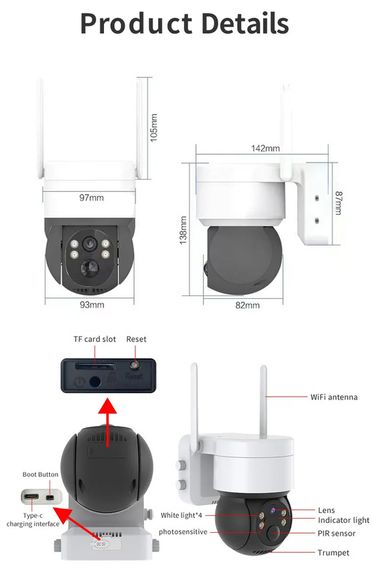 Вулична камера відеоспостереження з IP67 захистом, нічним баченням до 30 метрів, Hikvision DS-2CD2043G2-IU 4 Мп (234567399_1714) | Зображення 5