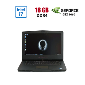 Ігровий ноутбук Dell Alienware 15 R3 / 15.6" (1920x1080) IPS / Intel Core i7-7700HQ (4 (8) ядра по 2.8 - 3.8 GHz) / 16 GB DDR4 / 512 GB SSD + 500 GB HDD / nVidia GeForce GTX 1060, 6 GB GDDR5, 192-bit / WebCam б/в