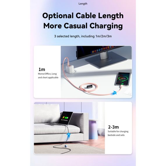 Дата кабель USB-C to USB-C 3.0m 100W black Essager (EXCTT1-WLC01-P) | Зображення 8