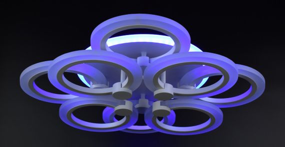 Люстра світлодіодна стельова LED світильник для квартири на стелю лед з пультом 25961 Білий 11х45х54 см. | Зображення 6