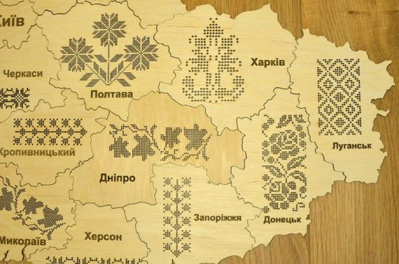 Карта-пазл Украины под вышивку в картонной коробке | Зображення 6