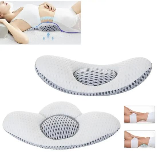 Ортопедическая подушка Comfy Curve Серо синяя для сидения спины позвоночника | Зображення 1