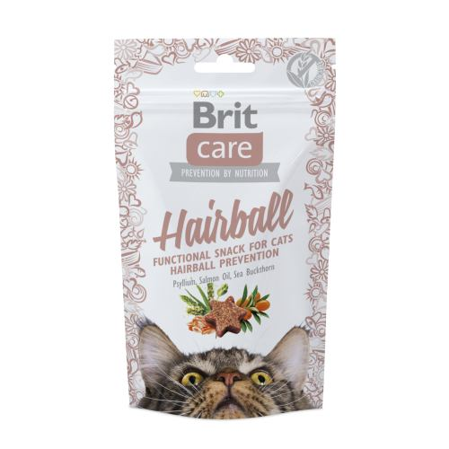 Лакомства Brit Care Hair для котов с уткой 50г