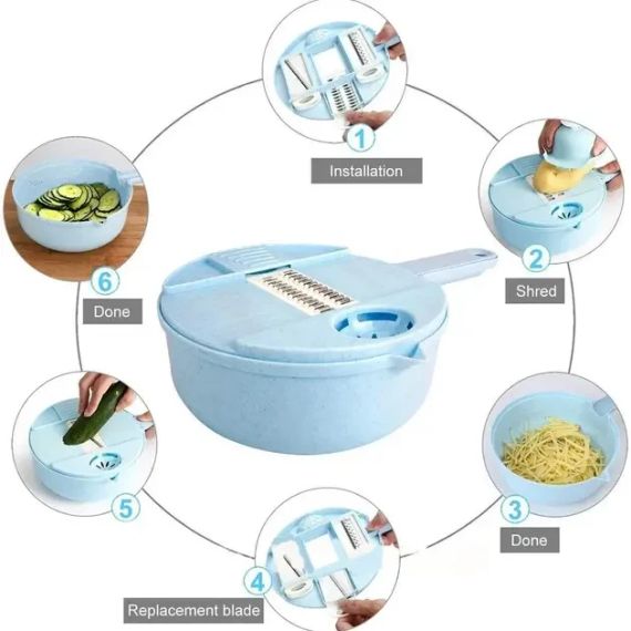 Мультислайсер овочерізка ручна 10 в 1 NK001 | Зображення 1