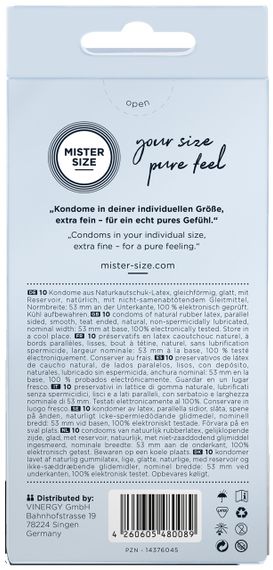 Презервативы Mister Size 53 mm (10 шт) sexstyle | Зображення 1