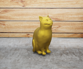 Статуэтка сидящий кот Золотистый, 150