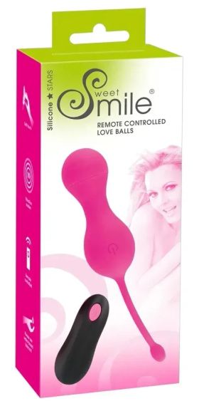 Вібраційне яйце Sweet Smile Remote Controlled Love Balls Sex Aura | Зображення 1