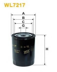 Фільтр оливи WIX FILTERS WL7217 на VW TRANSPORTER / CARAVELLE Mk IV автобус (70XB, 70XC, 7DB, 7DW)
