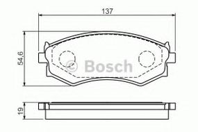 Комплект гальмівних колодок з 4 шт. дисків BOSCH 0986461139 на NISSAN 240 SX (S13)