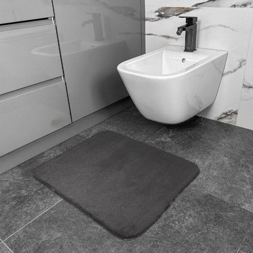 Килимок для підлоги з еко-хутра ТМ Dariana Moonbeam 50*60 см графітний | Зображення 3