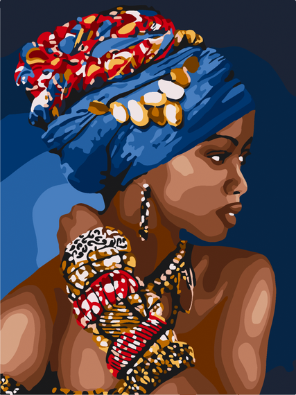 Картина по номерам "African woman" 10369-NN 30х40 см