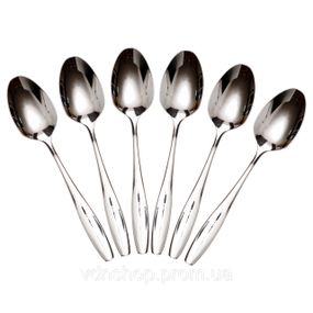 Набор столовых ложек 6 штук из нержавеющей стали 20 (см) Серебро HP-8-17