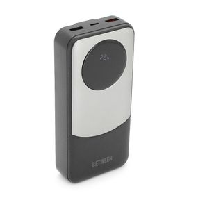 Power bank BETWEEN BTW-P6 20000mAh, 22.5W, 2 кабелі: Type-C+Lighting, Black, 460g, Box