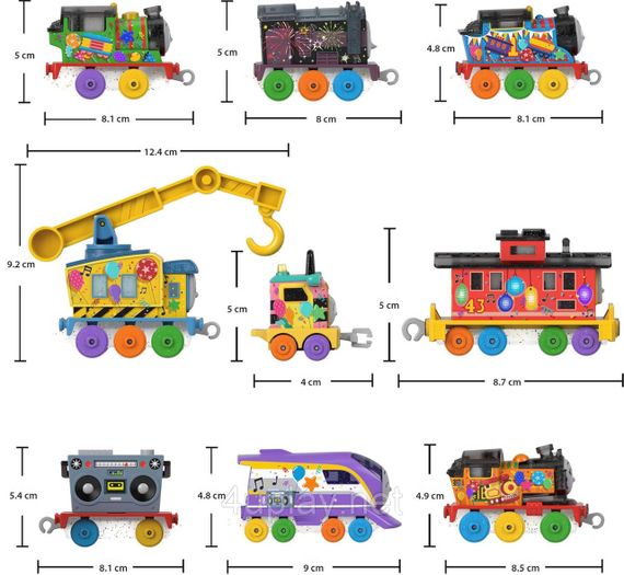 Подарунковий набір із 9 металевих поїздів Паровозик Томас і друзі Оригінал Fisher-Price Thomas & Friends 7 Days of Surprises | Зображення 1