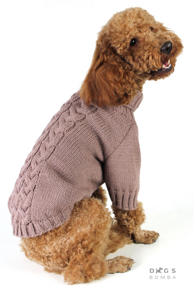 Светр в'язаний Косичка какао Y-228 | Зображення 1