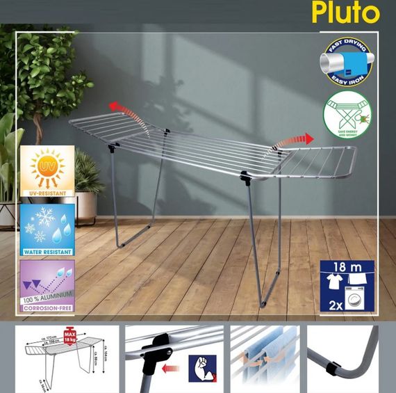 Сушарка для білизни підлогова Casa Si Pluto 18m Silver (CS92748Q05) | Зображення 2