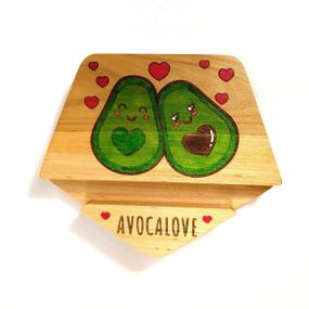 Підставка тримач під смартфон смартфон планшет Avoka love 10х12х2 см Майстерня містера Томаса Дерево лак