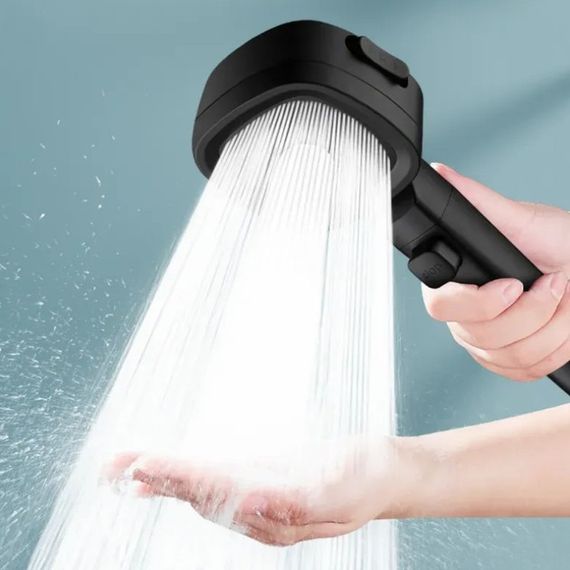 Насадка для душа Quadro Shower Head с 4 режимами и фильтром · Водосберегающая душевая лейка высокого давления | Зображення 1