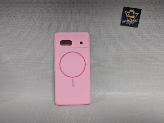 Чохол Google Pixel 7A MagSafe м'який Софт Тач Протиударный рожевий