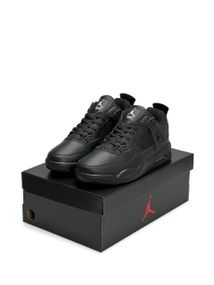 Кросівки зимові чоловічі Air Jordan 4 Retro Fleece Termo All Black Leather , В'єтнам 44 28.5 см