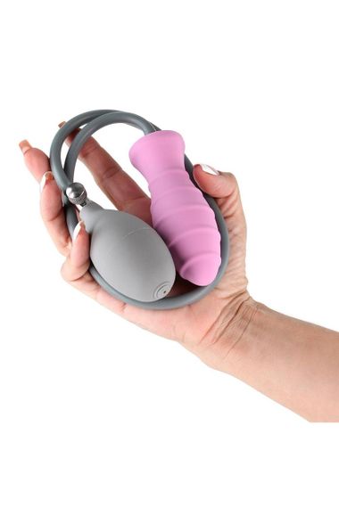 Анальная пробка NS Novelties Inya с накачкой, розовая sexstyle | Зображення 1