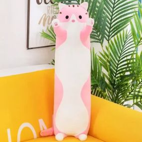 Рожевий 70см М'яка Іграшка Кіт Довгий Подушка Обнімашка