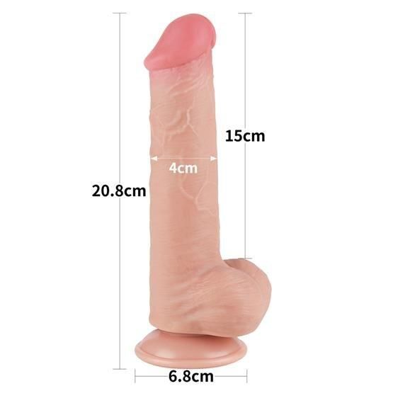 Фалоімітатор - Sliding-Skin Dual Layer Dong 8" Flesh Sex Aura | Зображення 2