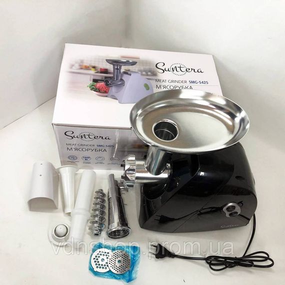 Мясорубка для приготовления, Мясорубка с насадками для нарезки овощей, Электромясорубка помощница FG-55 | Зображення 1