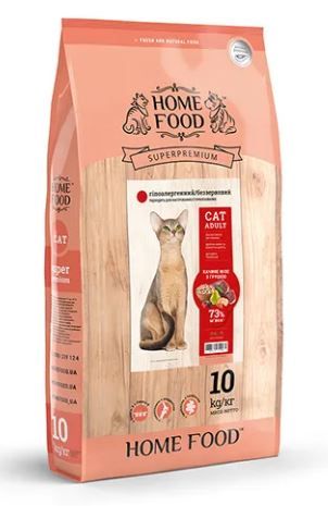 Home Food Гіпоалергенний беззерновий сухий корм для котів 10 кг