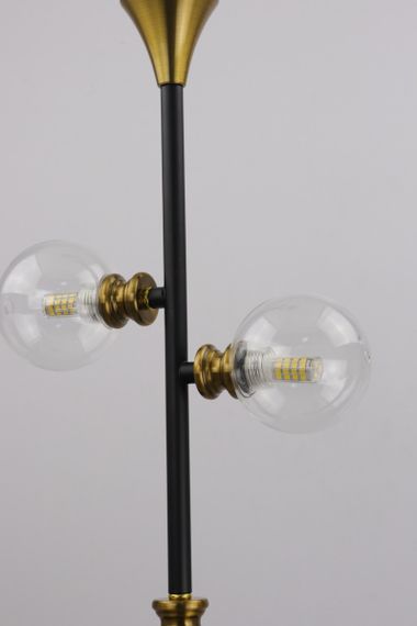 Люстра підвісна LOFT на 3 лампочки 25719 Чорний 55-130х10х23 см. | Зображення 4