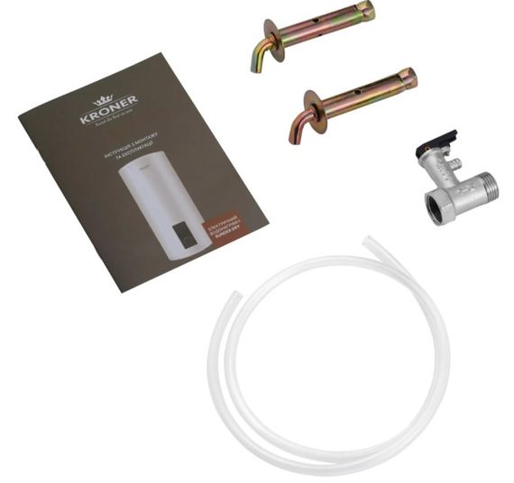 Водонагрівач Kroner Runder K100VH2-D 100 л, 2,0 кВт, "сухий" ТЕН, універсальний, циліндричний, білий (CV034363) | Зображення 2