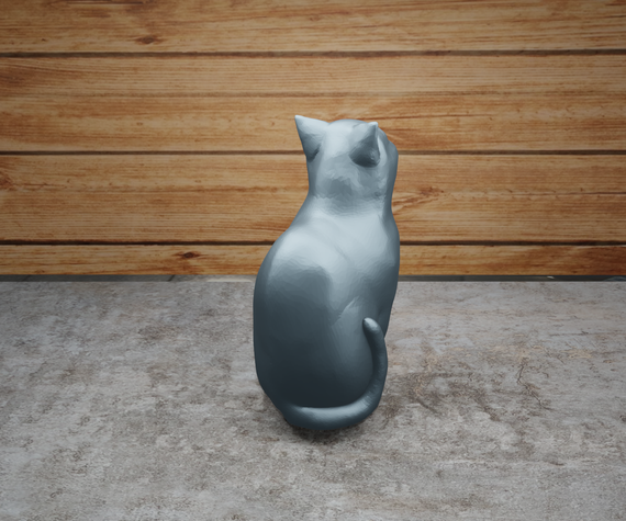 Статуетка кота Сірий металік, 150 | Зображення 2