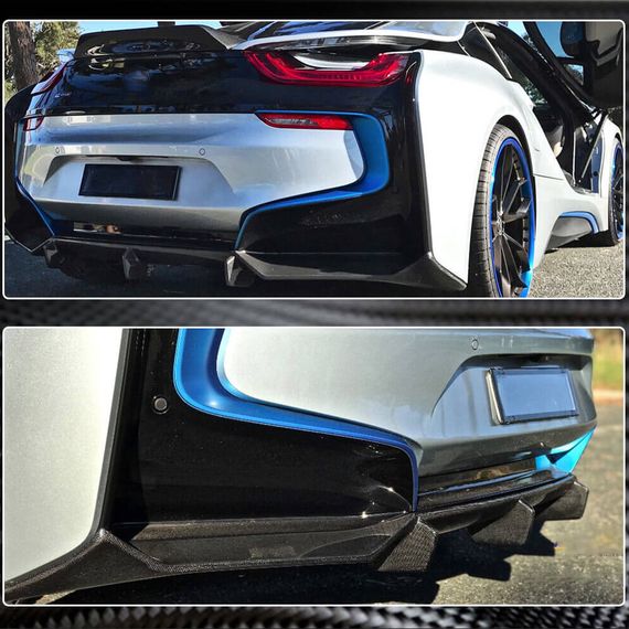 Дифузор заднього бампера (Карбон) для BMW I8 2014-2020 рр | Зображення 3