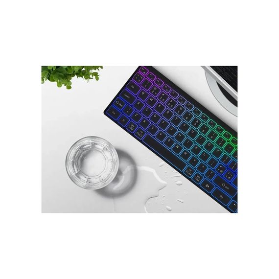 Клавіатура Canyon HKB-W11 Slim Dual Mode Wireless/Bluetooth RGB UA Black (CNS-HBTK11B) | Зображення 7