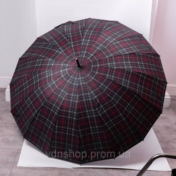 Классический зонт-трость полуавтомат из полиэстера 16 спиц диаметр 117 см Красный HP-23-4R