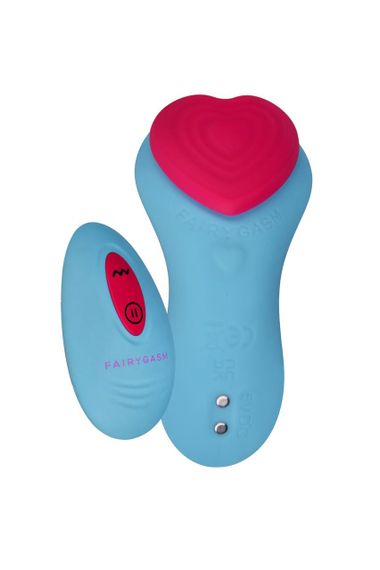 Вібратор у трусики FairyGasm HeartGem blue, на магніті, пульт ДК Sex Aura | Зображення 1