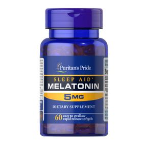 Мелатонін для сну Puritan's Pride Nighttime sleep aid Melatonin 5 mg 60 Softgels