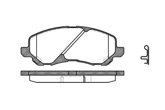 Колодки гальмівні, lancer viii/grandis/peugeot 4008 WOKING (P904302) | Зображення 3