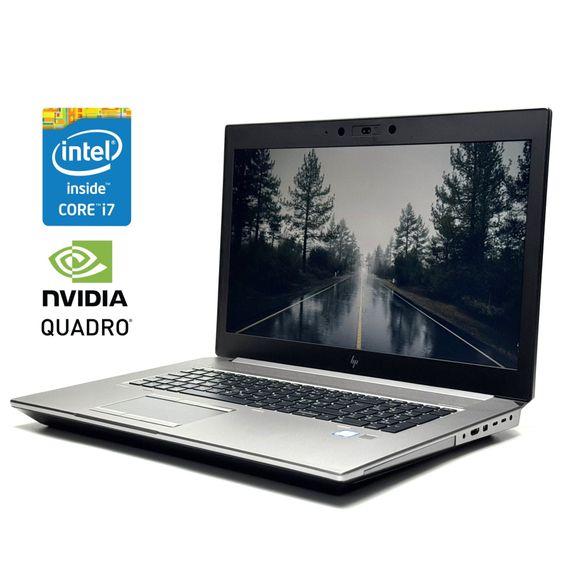Мобильная рабочая станция Б-класс HP ZBook 17 G5 / 17.3" (1920x1080) IPS / Intel Core i7-8850H (6 (12) ядер по 2.6 - 4.3 GHz) / 16 GB DDR4 / 512 GB SSD / nVidia Quadro P4200, 8 GB GDDR5, 256-bit / WebCam / Win 11 б/у
