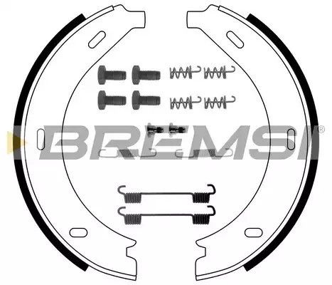 Колодки ручного гальма Vito (638) 96-03 (з пружинками), Bremsi (GF03051) | Зображення 1