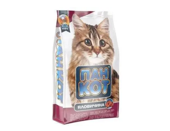 🐱 Сухий корм для котів Пан Кот Яловичина 10 кг 🥩 Повнораціонний корм для дорослих котів