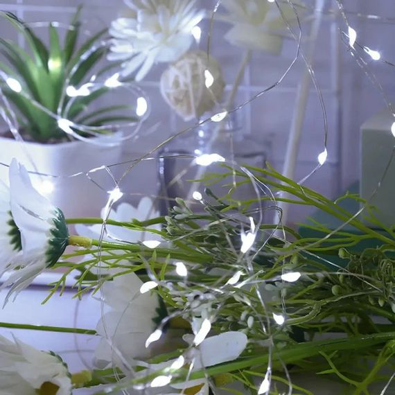 Гірлянда Роса на батарейках 20м 200Led Xmas Холодний білий (23457324404_152) | Зображення 3