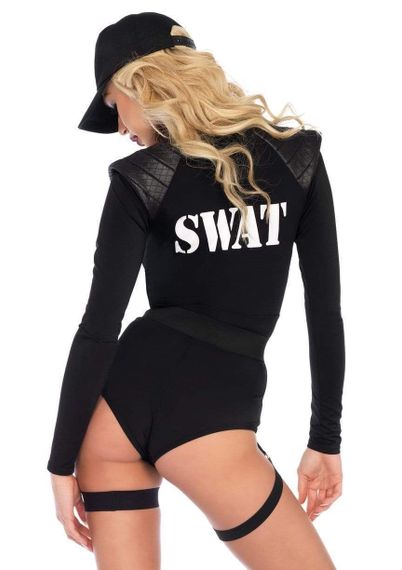 Костюм поліцейської Leg Avenue SWAT Babe, 5 предметів, чорний, S | Зображення 1