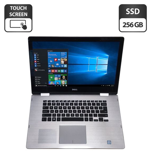 Ноутбук-трансформер Б-класс Dell Inspiron 15 7579 2-in-1 / 15.6" (1920x1080) IPS Touch / Intel Core i5-7200U (2 (4) ядра по 2.5 - 3.1 GHz) / 8 GB DDR3 / 256 GB SSD / Intel HD Graphics 620 / WebCam б/у
