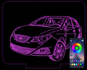 Акриловый светильник-ночник управление с телефона Сеат SEAT tty-n000651