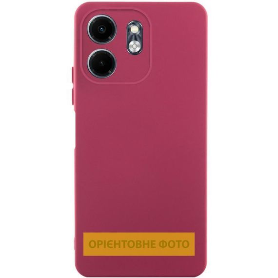 Чехол TPU GETMAN Liquid Silk Full Camera для Motorola Moto G86 5G Бордовый / Marsala