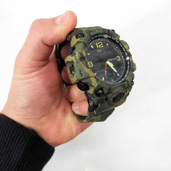 Електронні спортивні годинники SKMEI 1155BCMGN GREEN CAMO, Наручні годинники чоловічі тактичні чоловічі FH-31 | Зображення 3